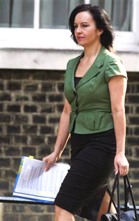 Caroline Flint exposes her briefs