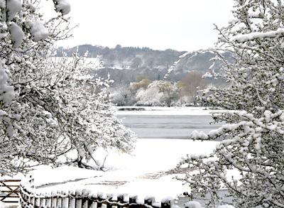 Port Meadow Oxford under snow
