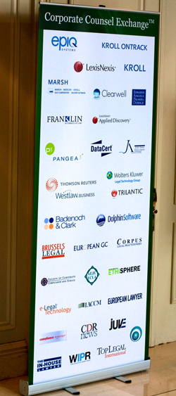 Sponsor banner at IQPC Brussels