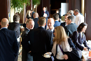 A networking break at IQPC Exchange in Brussels