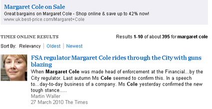 Margaret Cole of the FSA