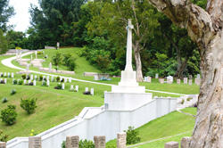 Cross at Stanley Military Cemetary