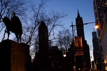 Early morning at the south end of Central Park